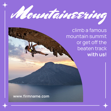 Climber on Mountain Instagram Design Template