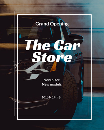 Car store grand opening announcement Poster 16x20in Design Template
