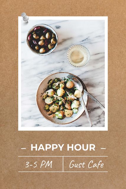 Ontwerpsjabloon van Tumblr van Happy Hour Cafe offer