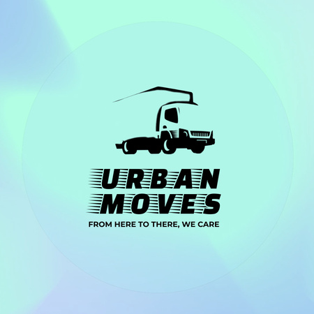 Megbízható költöztetés teherautóval Animated Logo tervezősablon