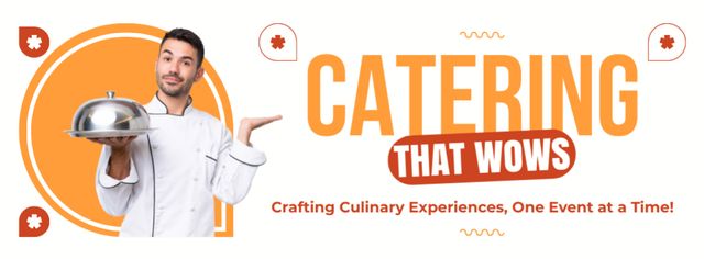 Catering Services with Craft Cooking from Chef Facebook cover Šablona návrhu