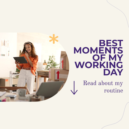 Template di design Sharing Best Moments of Daily Routine Of Small Business Animated Post