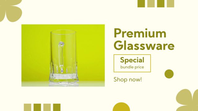 Offer of Premium Glassware Sale Full HD video Πρότυπο σχεδίασης