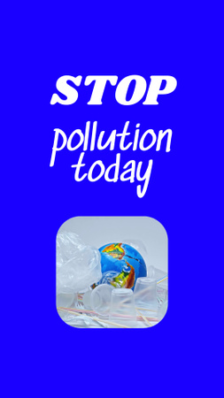Ontwerpsjabloon van Instagram Video Story van Stop vervuiling en red de natuur