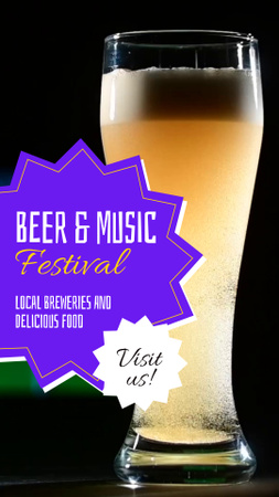 Designvorlage Ankündigung eines Bier- und Musikfestivals in der Bar für TikTok Video