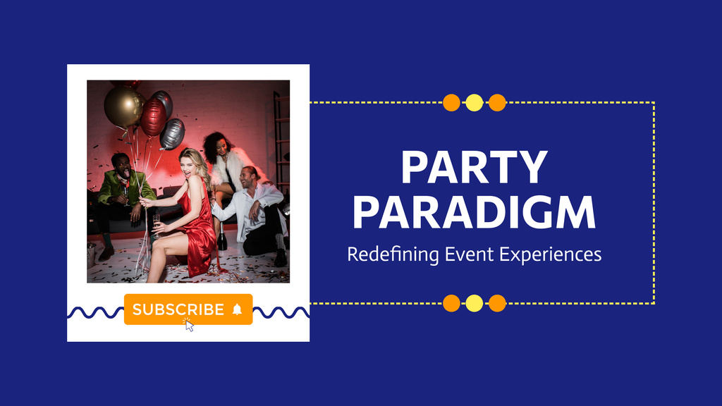 Event Planning with People at Bright Party Youtube Design Template
