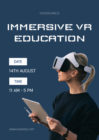 Virtual Education Ad Posterデザインテンプレート