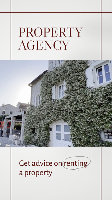 Professional Property Agency With Advice On Renting Instagram Video Story Šablona návrhu