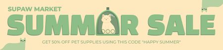 Ontwerpsjabloon van Ebay Store Billboard van Promotie van korting op dierbenodigdheden