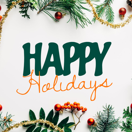 Happy Holidays Greeting Instagram Design Template