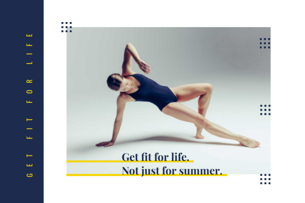 Ontwerpsjabloon van Postcard 4x6in van Sport Inspiration With Professional Gymnast