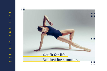Ontwerpsjabloon van Postcard 4x6in van Sport Inspiration with Passionate Professional Dancer