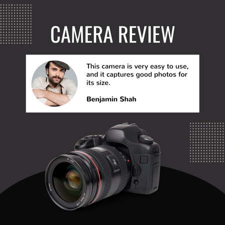 Digital Camera Review Instagram Design Template