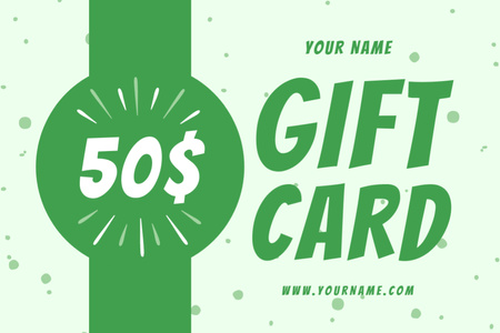 Gift Voucher Offer in Green Color Gift Certificate tervezősablon