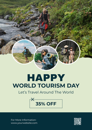 Tour Discount on World Tourism Day Poster Design Template