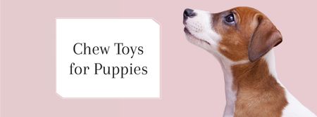 Pet Toys ad with Dog Facebook cover Design Template