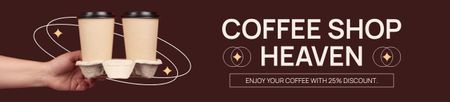 Modèle de visuel Réductions pour une offre audacieuse de café à emporter - Ebay Store Billboard