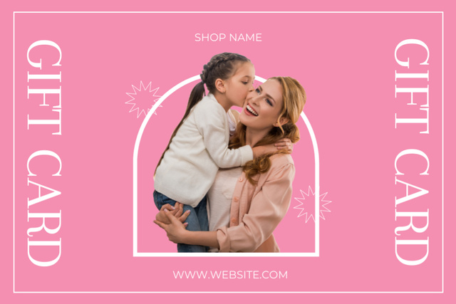 Template di design Offer of Gifts on Mother's Day Holiday Gift Certificate