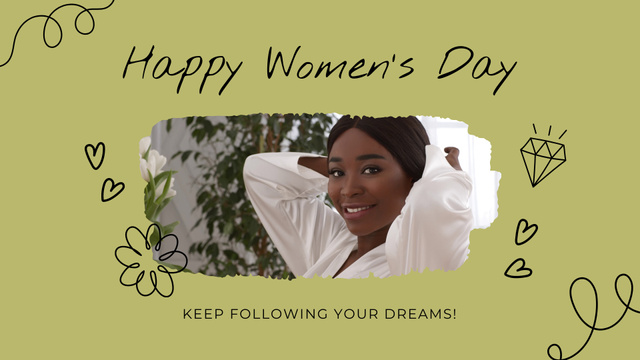 Happy And Motivational Greeting On Women’s Day Full HD video Modelo de Design