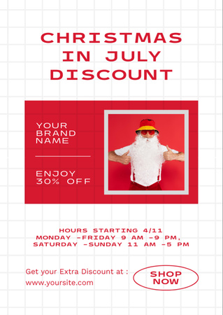 Christmas Sale Announcement in July Flyer A6 Design Template
