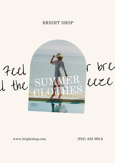 Summer Clothes Sale Offer Posterデザインテンプレート