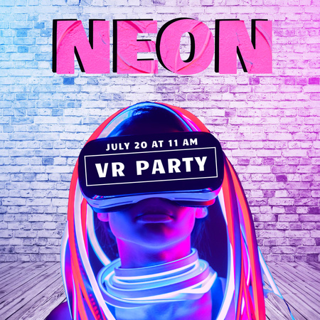Virtual Party Announcement Instagram Design Template