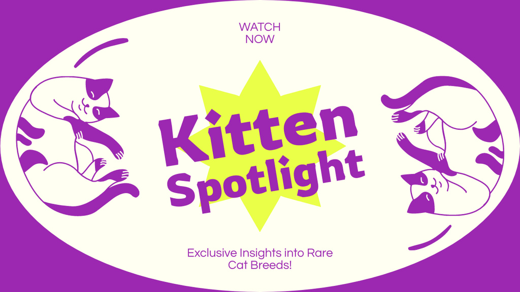 Rare Cat Breed Overview Youtube Thumbnail – шаблон для дизайна