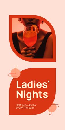 Exkluzivní akce Lady Night Graphic Šablona návrhu