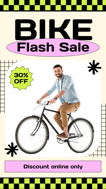 Designvorlage Flash Sale of Urban Bikes für Instagram Story