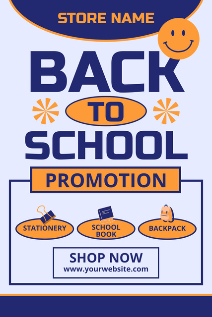 Template di design Promotion for Goods for School Pinterest