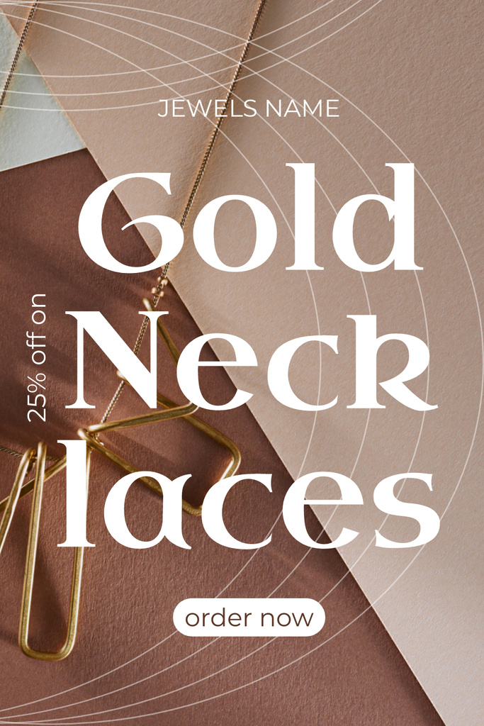 Designvorlage Accessories Offer with Necklaces für Pinterest