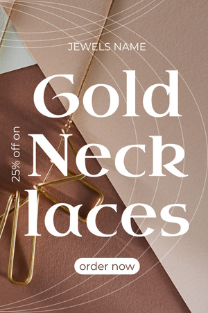 Platilla de diseño Accessories Offer with Necklaces Pinterest