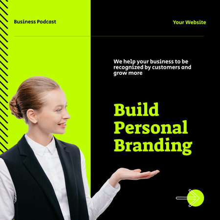 Personal Brand Podcast Announcement Instagramデザインテンプレート