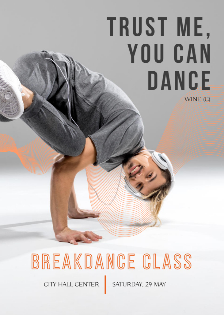 Plantilla de diseño de Discover your Talent in Breakdancing  Flayer 
