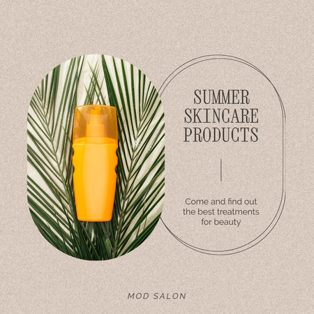 Summer Skin Care Sale Animated Post Design Template
