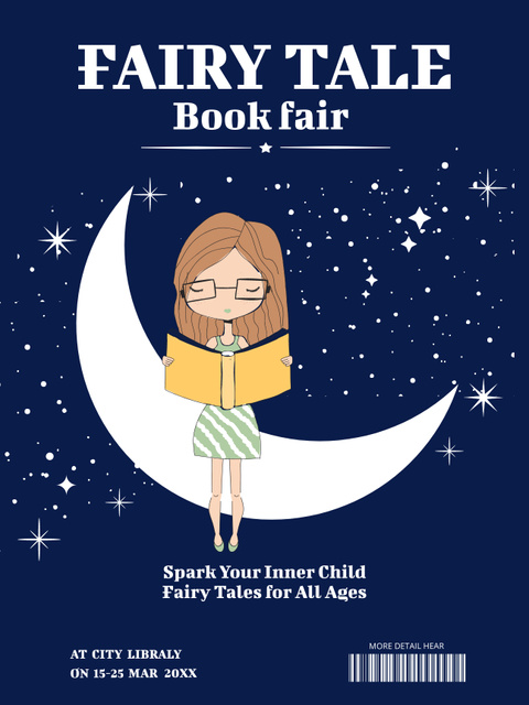 Fairy Tale Books Fair Poster USデザインテンプレート