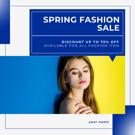 Spring Fashion Collection Discount Instagram AD Design Template