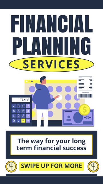 Designvorlage Financial Planning Services for Business Success für Instagram Story