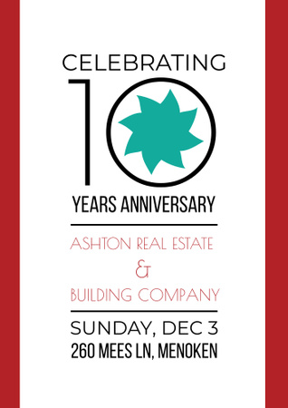 Company Anniversary Celebration Invitation Poster B2 – шаблон для дизайна