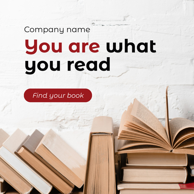 Template di design You are what you read Instagram