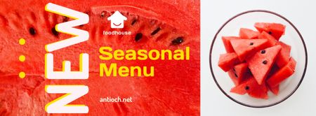 Ripe fresh Watermelon Facebook cover Design Template