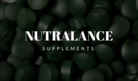 Nutritional Supplements Offer Business card tervezősablon