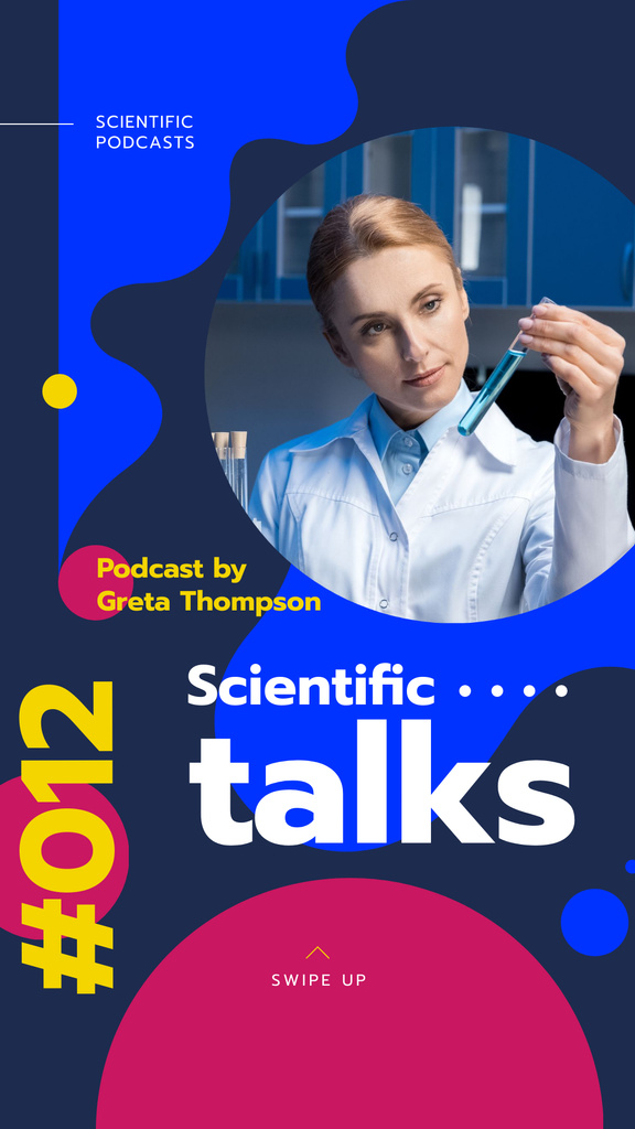 Template di design Female Scientist Working with Test Tube Instagram Story