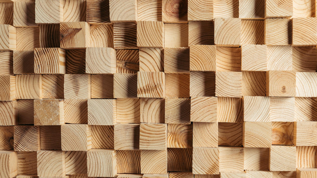 Designvorlage Small wooden Cubes für Zoom Background