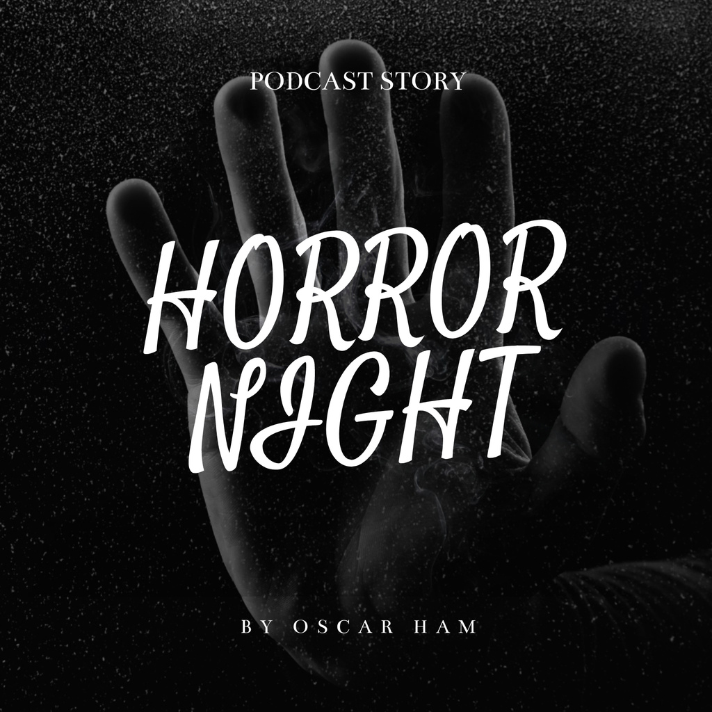 Designvorlage Horror Stories Announcement für Podcast Cover
