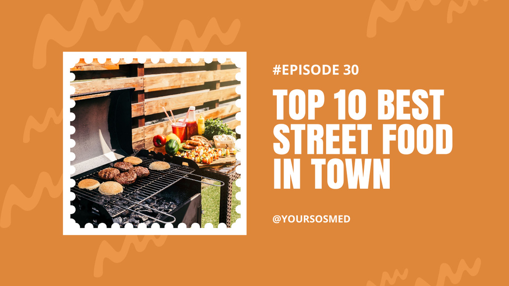 Top Best Town Street Food Youtube Thumbnail Design Template