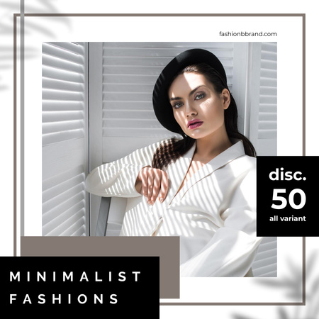 Platilla de diseño  Minimalistic Fashion in Black and White  Instagram