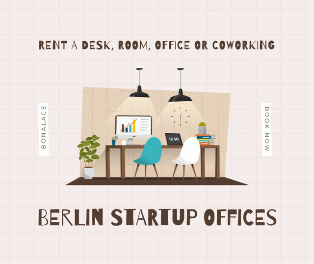 Template di design Commercial Property for Startups Facebook