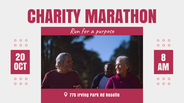 Platilla de diseño Lovely Charity Marathon Announcement In Autumn Full HD video