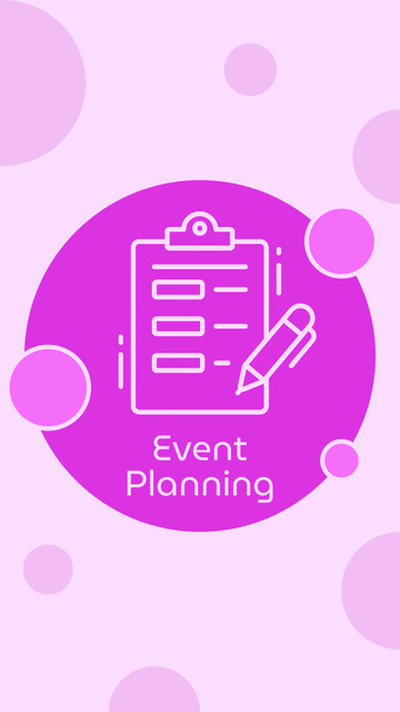 Event Planning with Tablet and Pen Instagram Highlight Coverデザインテンプレート